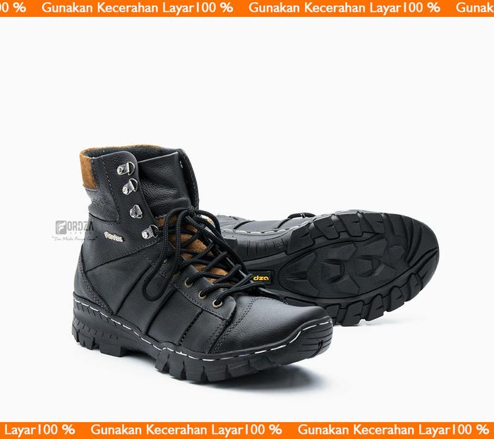 Sepatu Boot Pria Fordza BKS011 Kulit Asli, Touring, Gunung, Non Safety