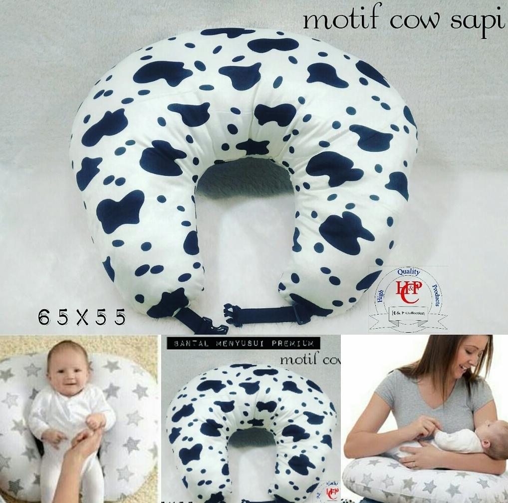 Bantal menyusui | bantal menyusui bayi | nursing pillow motif SAPI black cow