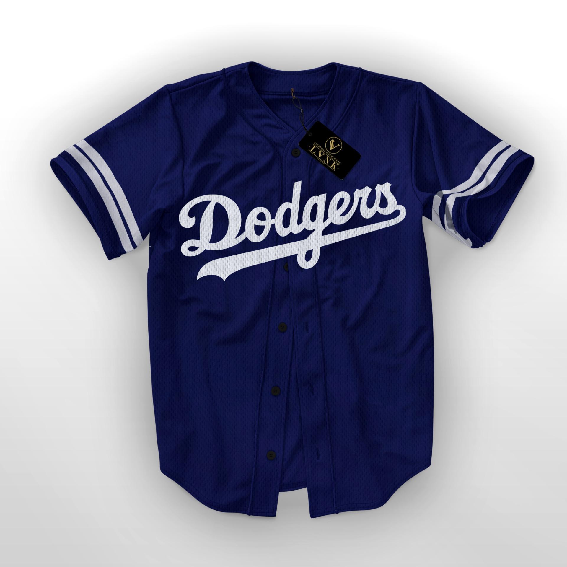 LVNK • JERSEY BASEBALL / BAJU BASEBALL / BAJU HIPHOP DODGERS NAVY