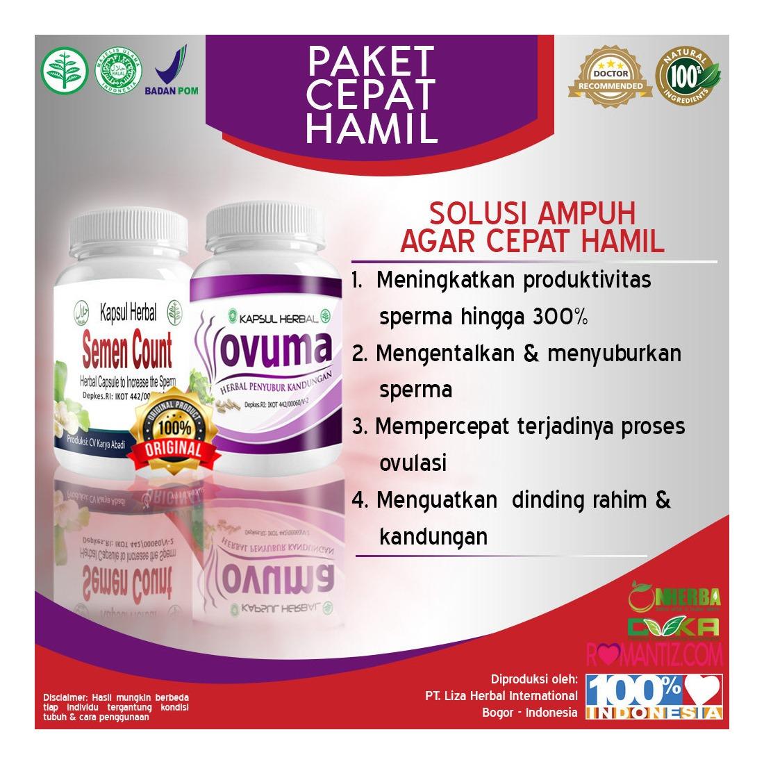 Obat Herbal ..Kuat-- Pria Pengental Sperma Atasi Mani Encer --... Paket Kesuburan Pasutri Asli Original BPOM