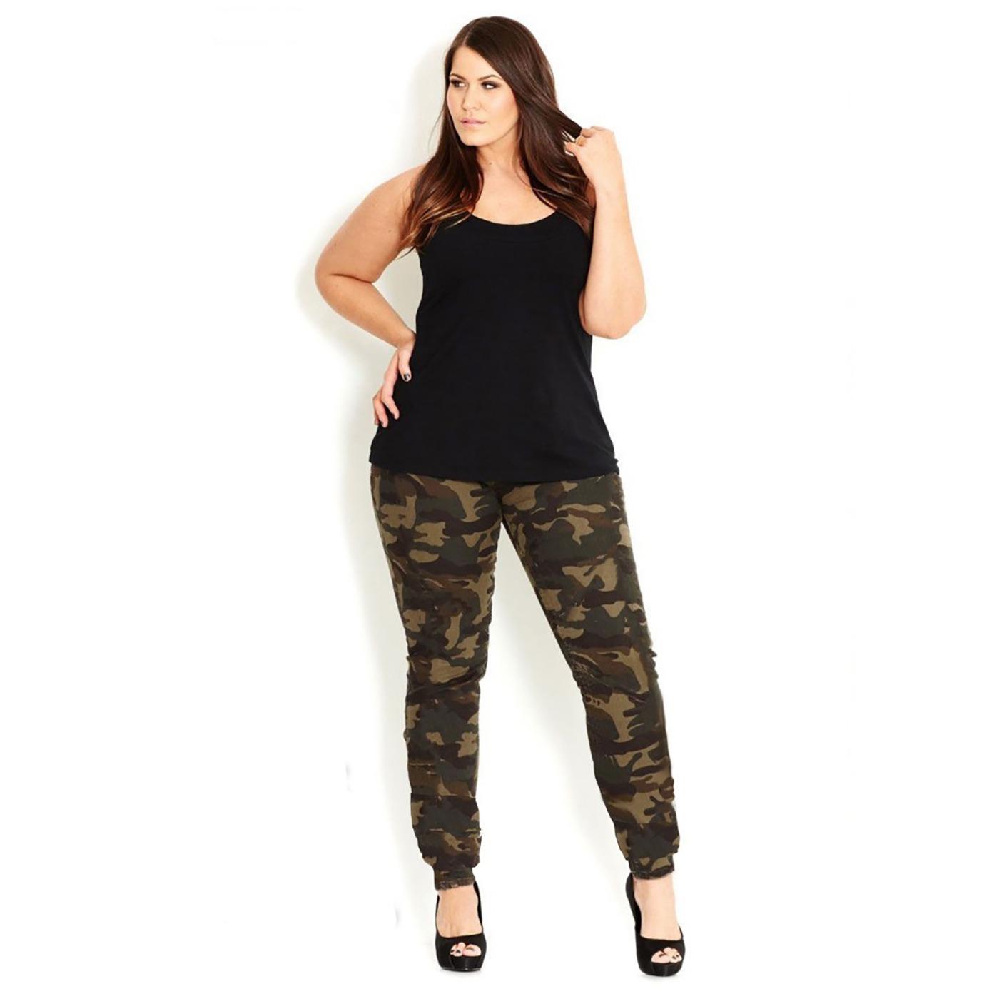 Jfashion Celana jogger training Panjang wanita BIG SIZE Corak Army - Army Women JUMBO