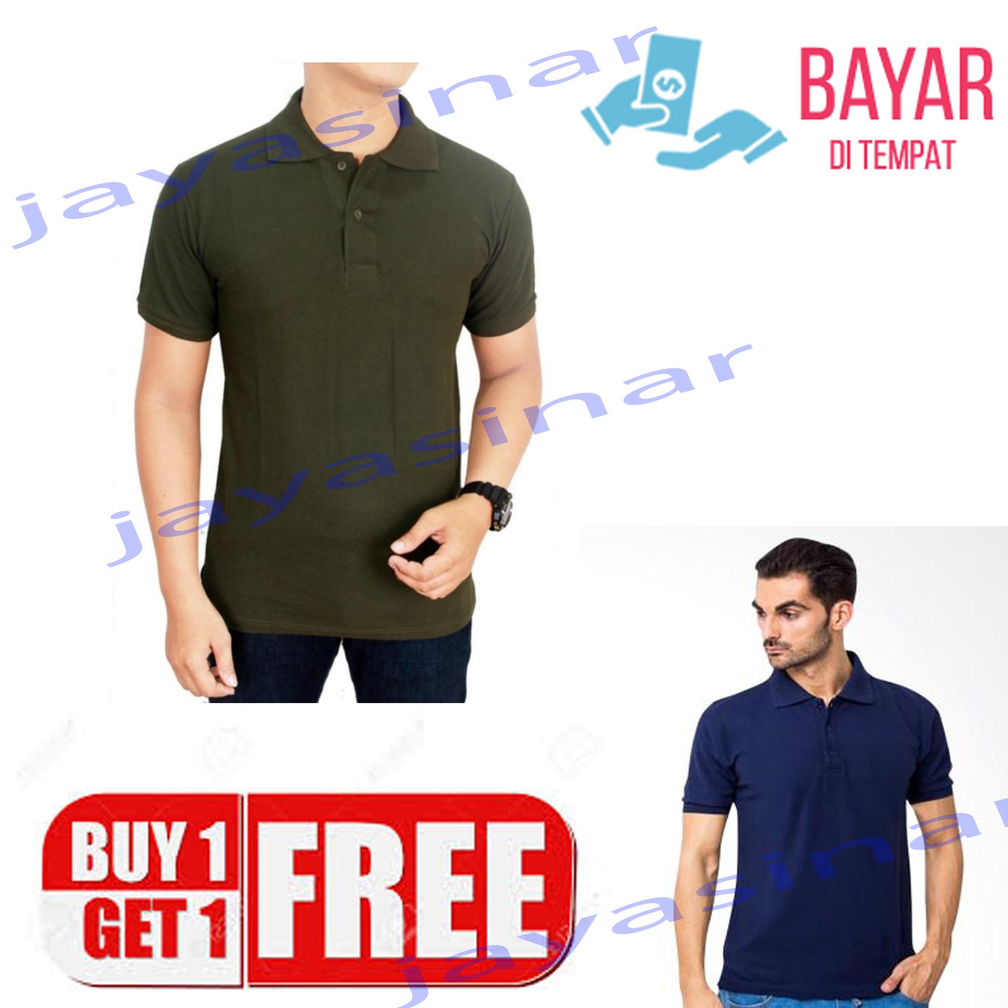 Jayasinar/Baju Polos Pria/Polo Shirt Pria/Fashion Pria/Buy 1 Get 1/Baju Kaos Model Terbaru Murah