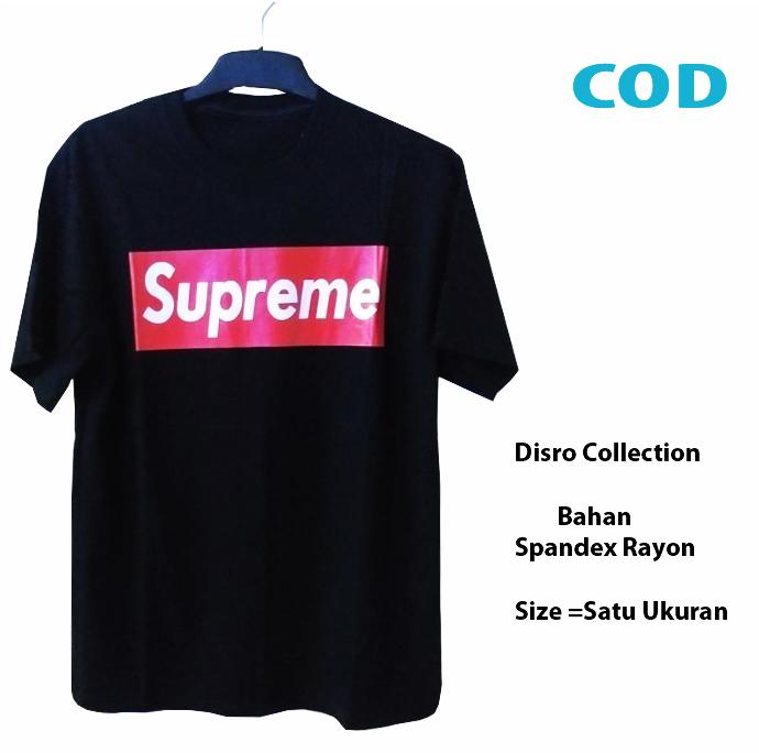 Disro Collection - Kaos Distro T-Shirt Distro Fashion 100% Soft Cotton Combed 30s Kaos Pria Kaos Fashion Baju Distro T - Shirt Gambar Superme Kartun Marvel Sablon Plastisol Atasan Pria Wanita Katun Simple Keren Cowo Cewe Pakaian Distro