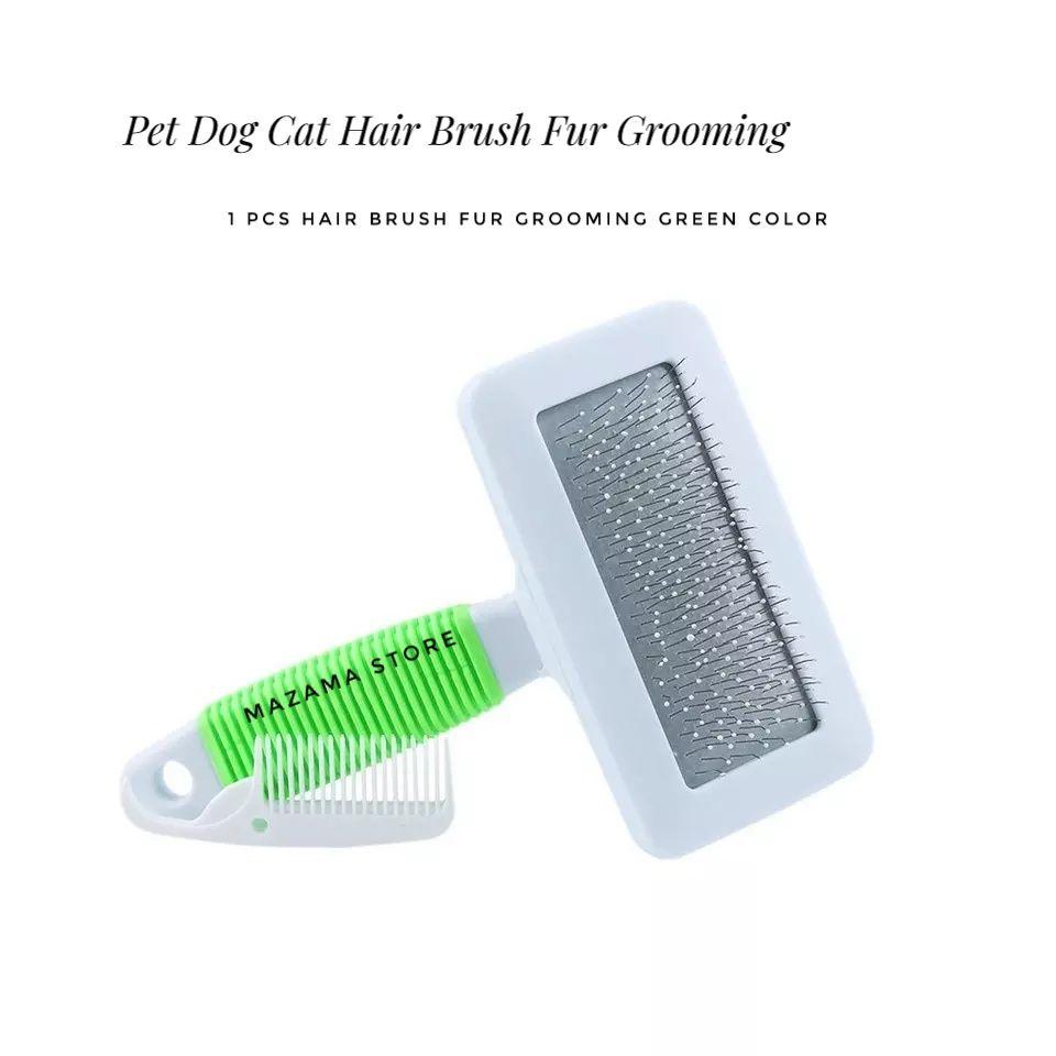 1 Pcs Pet Dog Cat Hair Brush Fur Grooming Trimmer Comb Pet Slicker Brush Green Colors / Pet Products Dog Cat Accessories / Sisir Untuk Kucing / Sisir Untuk Anjing / Sisir Kutu Untuk Kucing Dan Anjing / Pet Comb Tick And Flea Cat And Dog