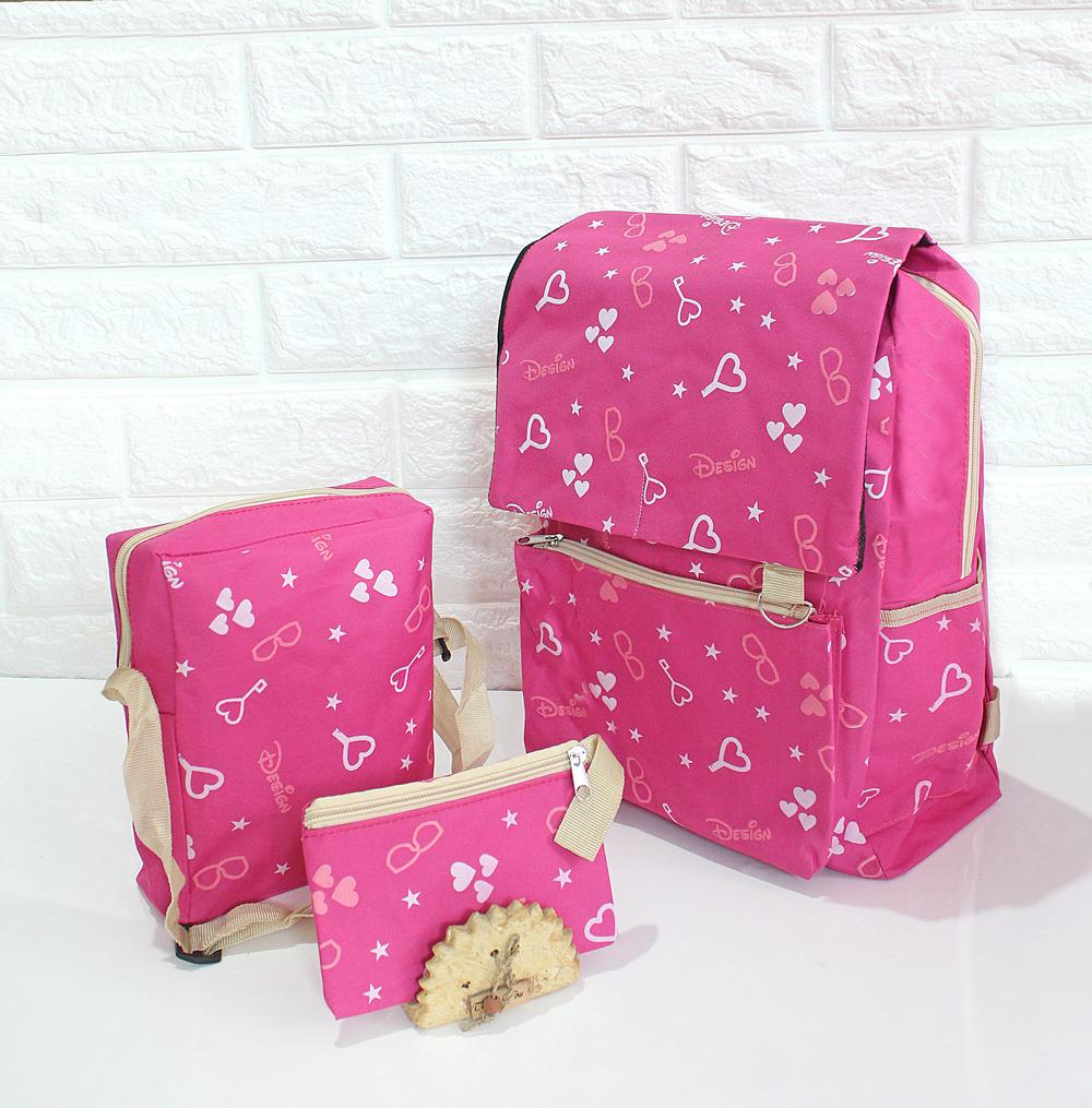 TAS RANSEL MULTIFUNGSI MOTIF KUNCI TAS PUNGGUNG SHOULDER BAG WANITA TAS RANSEL WANITA 3 in 1