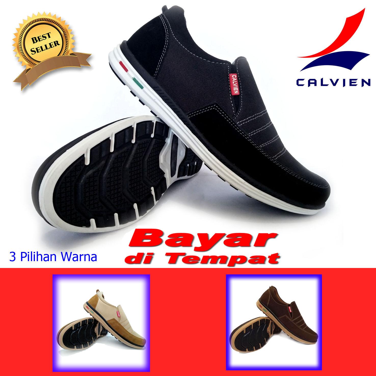Calvien Sepatu Pria Casual Slip On Kode CL-02