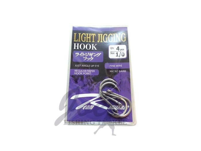 ORIGINAL!!! Team Kamikaze Light Jigging Hook 1/0 - Silver - yg2Xw2