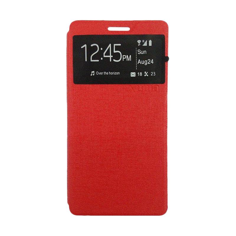 Aldora Case For Oppo Joy / Oppo R1001 Ume  Flip Cover New Series High Quality Case - Merah