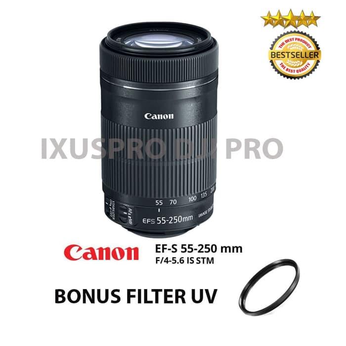 PALING DICARI CANON EF-S 55-250MM IS STM BONUS FILTER UV - LENSA TELE CANON