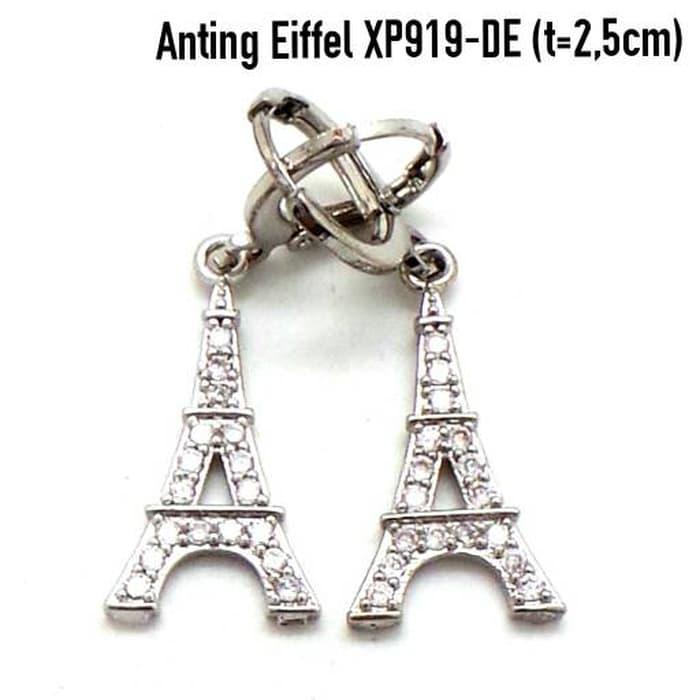 Anting Eiffel Perhiasan Lapis Emas Putih Xuping Aksesoris Wanita XP919