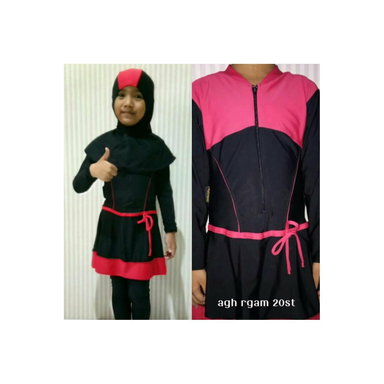 RGTM SIZE XXL BESAR BAJU RENANG ANAK SD PEREMPUAN MUSLIMAH MOTIF