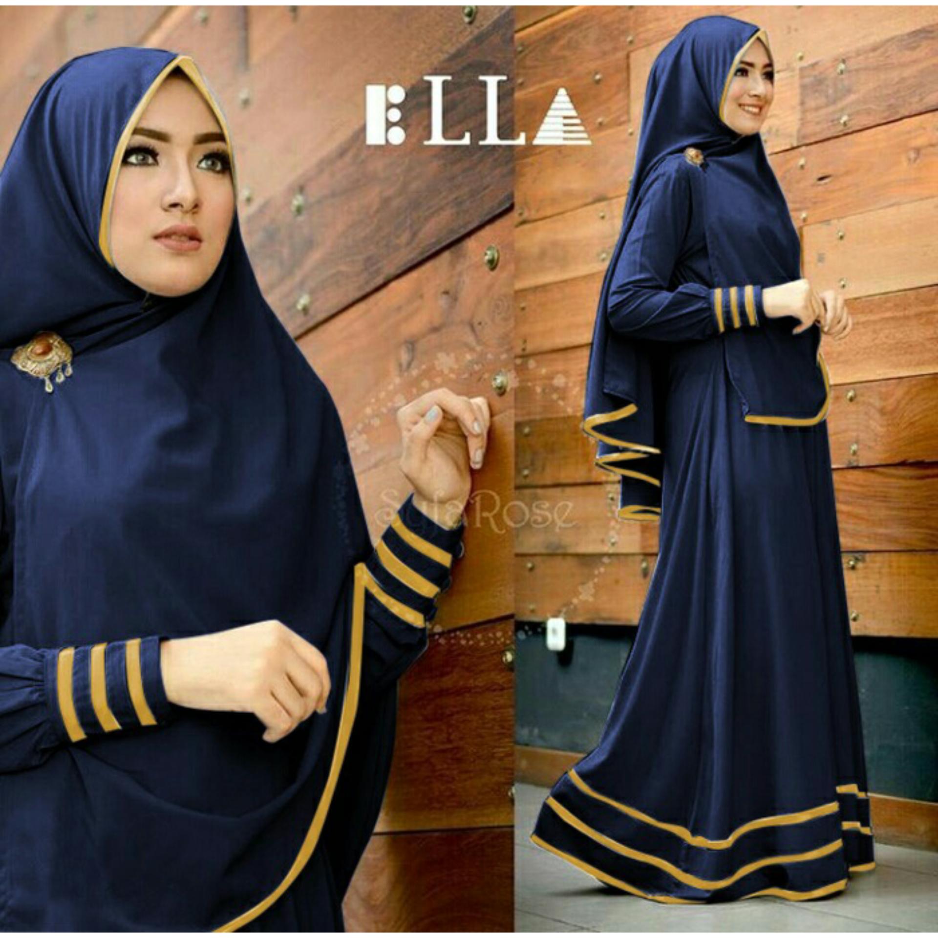 GA Fashion Gamis Muslim Syfarose Navy / Dress Muslim / Gamis Wanita / Baju Muslim / Hijab Muslim / Fashion Muslim / Syar'i Muslim / Maxi Dress Lengan Panjang / Gamis Modern Dress/ Muslimah / Hijab Muslim / Gamis Syari / Baju Muslim / Fashion Muslim /