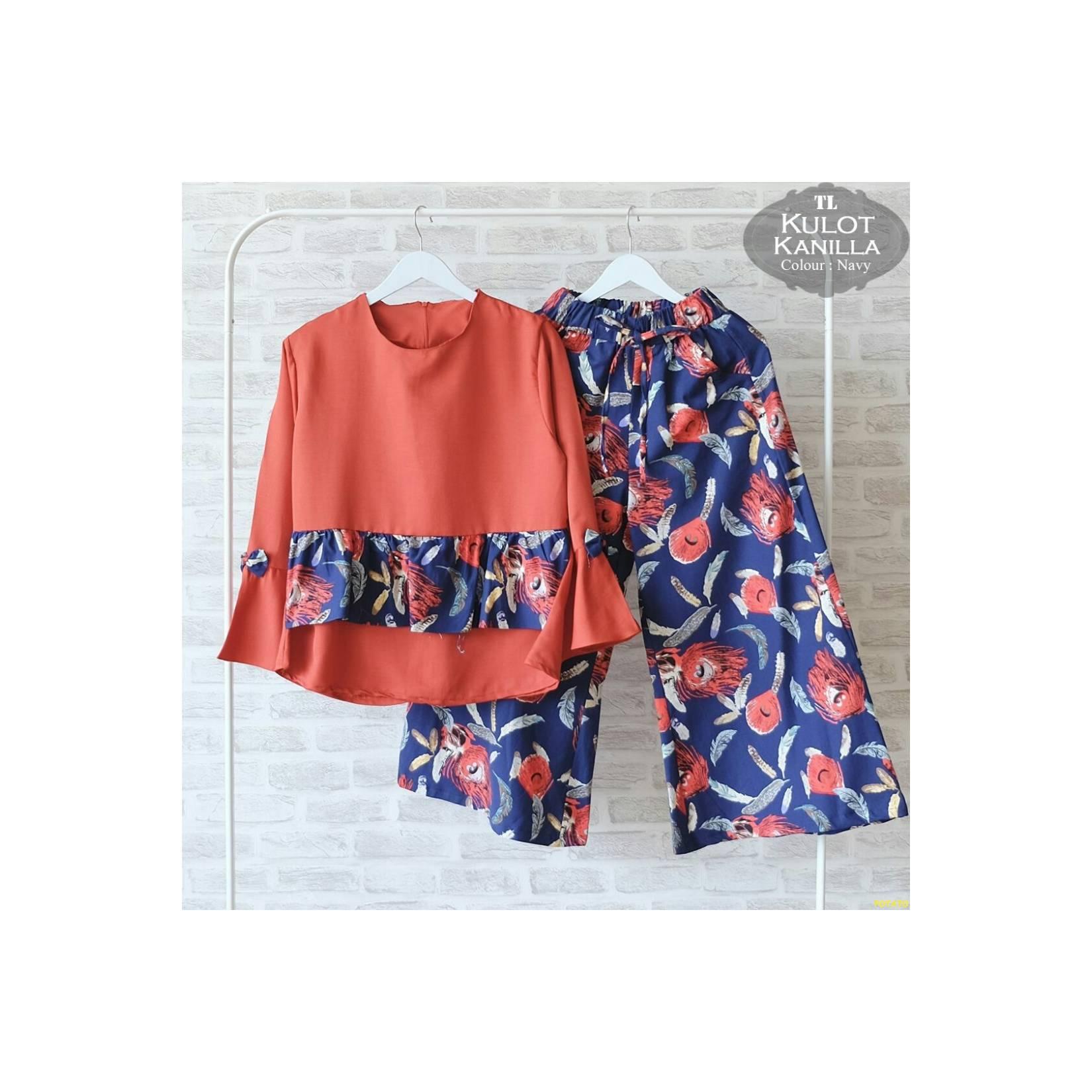 Set Kulot Kanilla_baju muslim jumbo_stelan kulot wanita simple_TL