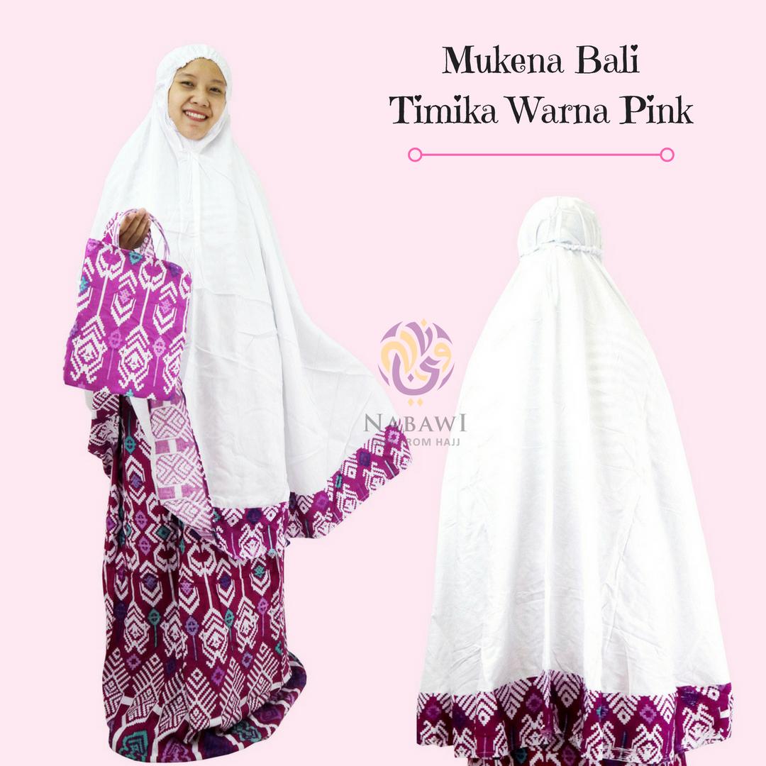 Mukena Mukenah Setelan Katun Bali Motif Batik Timika Warna Jumbo Oleh Oleh Haji dan Umroh