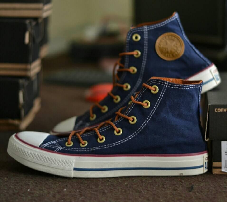 SEPATU CONVERSE CT2 TALI TAN HIGH NAVY TERMURAH