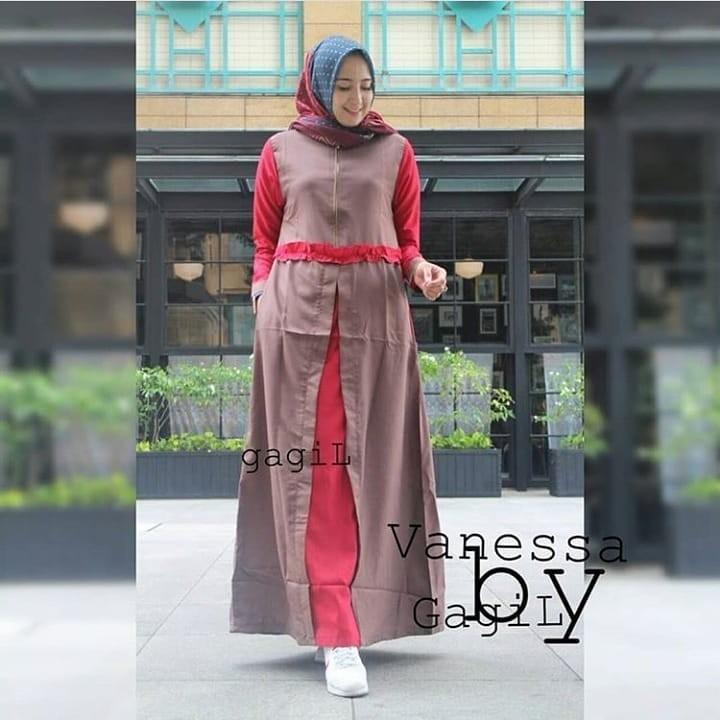 Baju Muslim Original Vanessa Dress Baju Terusan Wanita Panjang Hijab Modern Fashion Muslimah Syar’I Casual Gaun Pesta Baju Simple Modis Trendy BajuModel Terbaru