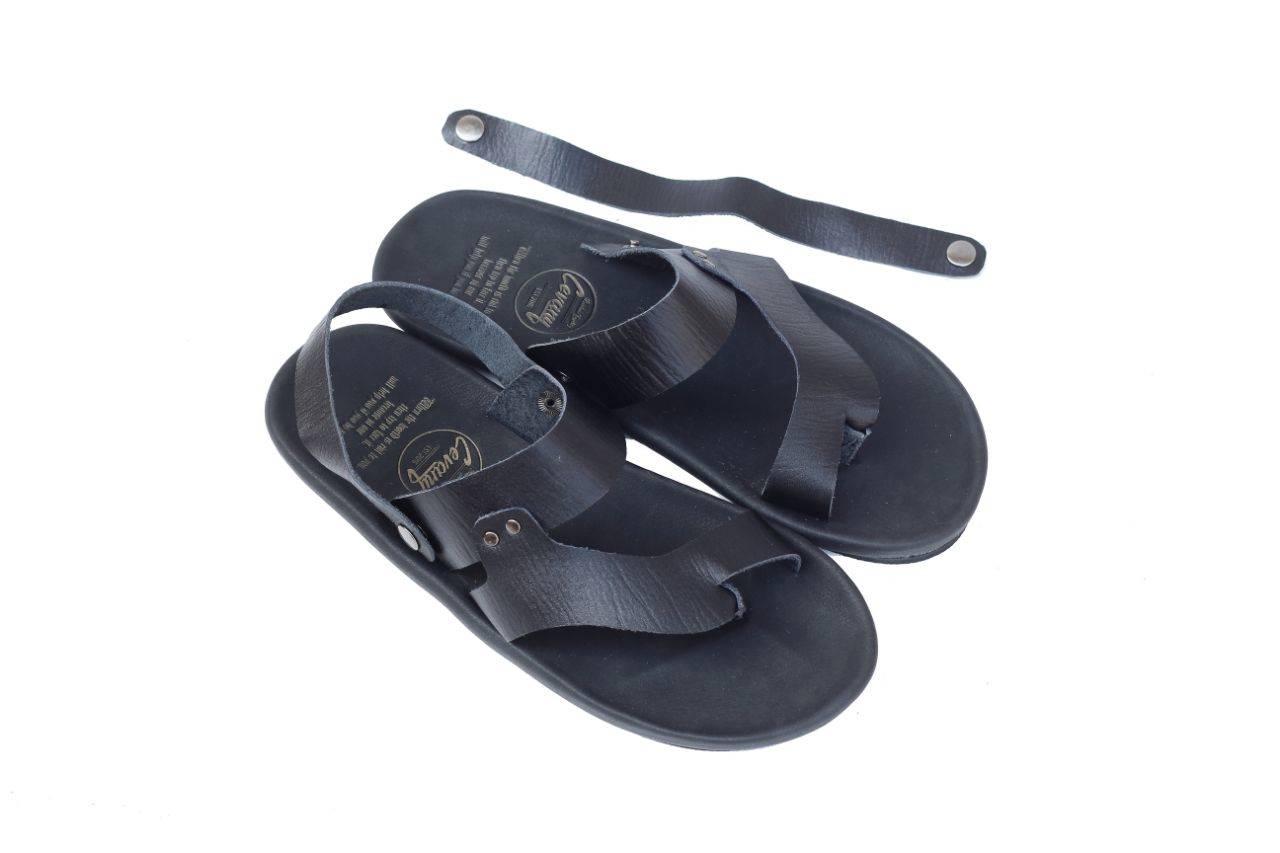 Sandal Pria Kulit Asli CEVANY RUDOLF- SANDAL PRIA CASUAL TALI SENDAL KULIT KASUAL LELAKI LEATHER COWOK ORIGINAL SENDAL SELOP WARNA HITAM TAN dan COKELAT UKURAN 38 39 40 41 42 43 44