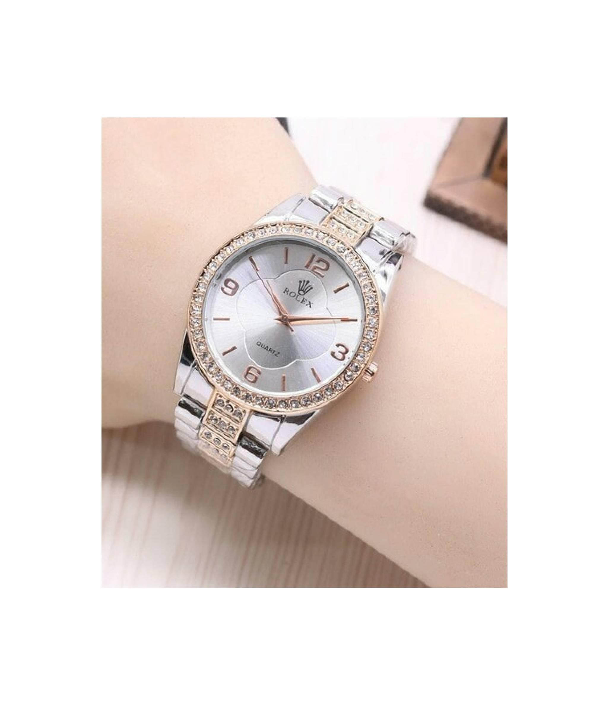 jam tangan wanita kualitas semi original kw ori rolex stainless watch