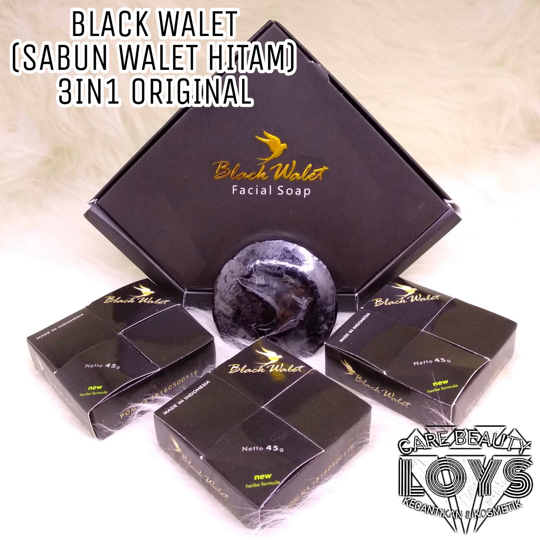 Black Walet Facial Soap 1 BOX isi 3 ORIGINAL - Sabun Black Walet Rajawali Emas Facial Soap - Sabun Walet