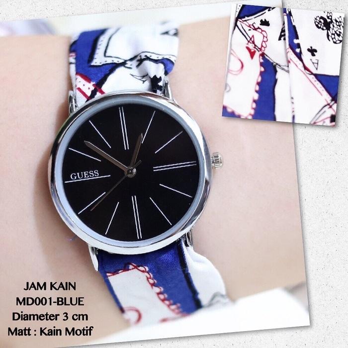 TERLARIS JAM TANGAN GROSIR SUPPLIER GUESS GENEVA MONOL TALI KAIN INDIAN WANITA TERBARU 2019
