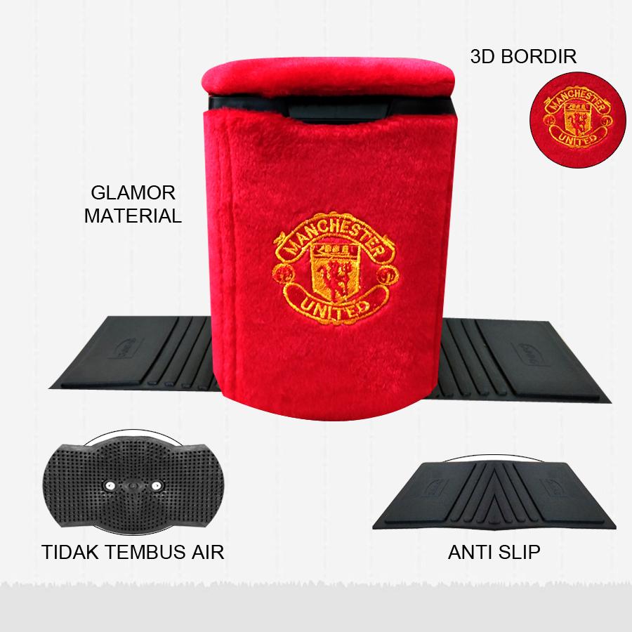 Tempat Sampah Mobil MU - Aksesoris Mobil Manchester United - Aksesoris Interior Bola