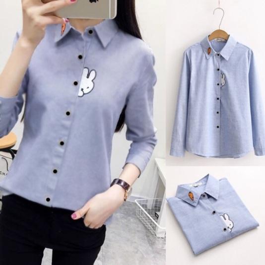DAMAI FASHION - KEMEJA HEM RIRI RABBIT - konveksi murah tanah abang