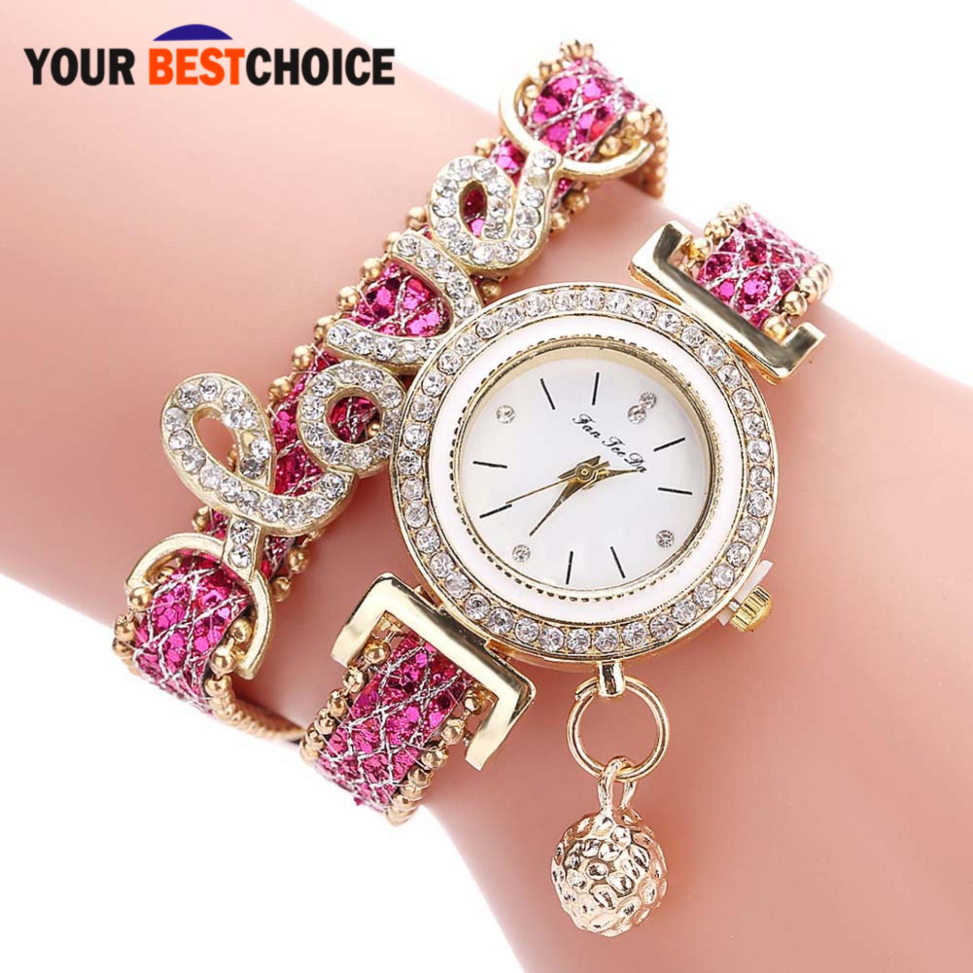 YBC Fashion Women Watch Multi-layer Bracelet QUARTZ Jam Tangan-Intl