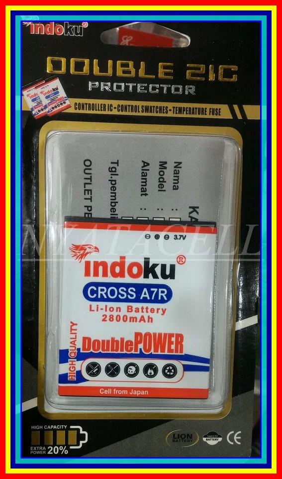 Baterai Indoku Evercoss Cross A7R 2800Mah Batre Double Power