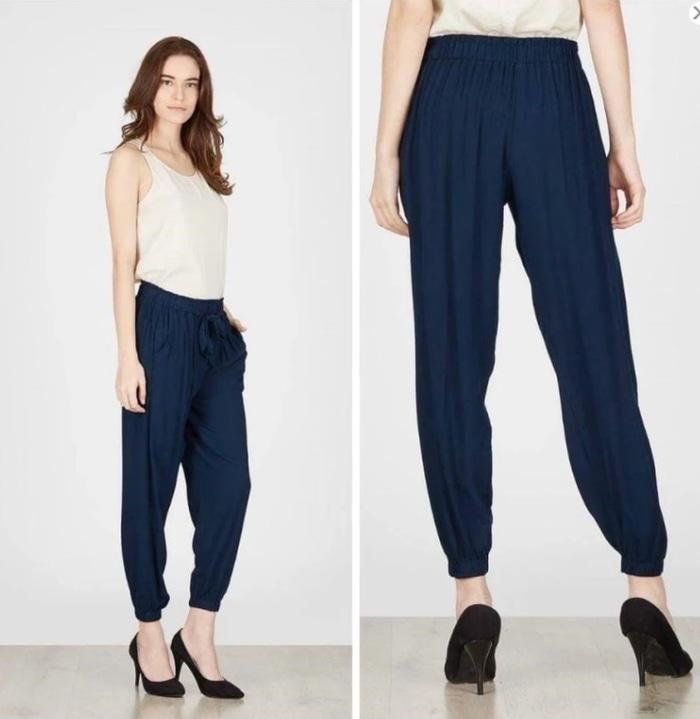 Okechuku Basic Joger Pants Wanita Elegan Bahan Rayon - Raisha