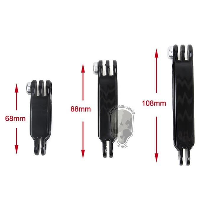 Ready!!! Tmc Extension Arm Set For Gopro & Xiaomi Yi - Hr279 - Black - ready stock