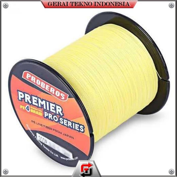HARGA SPESIAL!!! Senar Pancing PE Braided 0.23mm, 300M, Max 11.3Kg Warna Kuning A0760 - Fd64ot