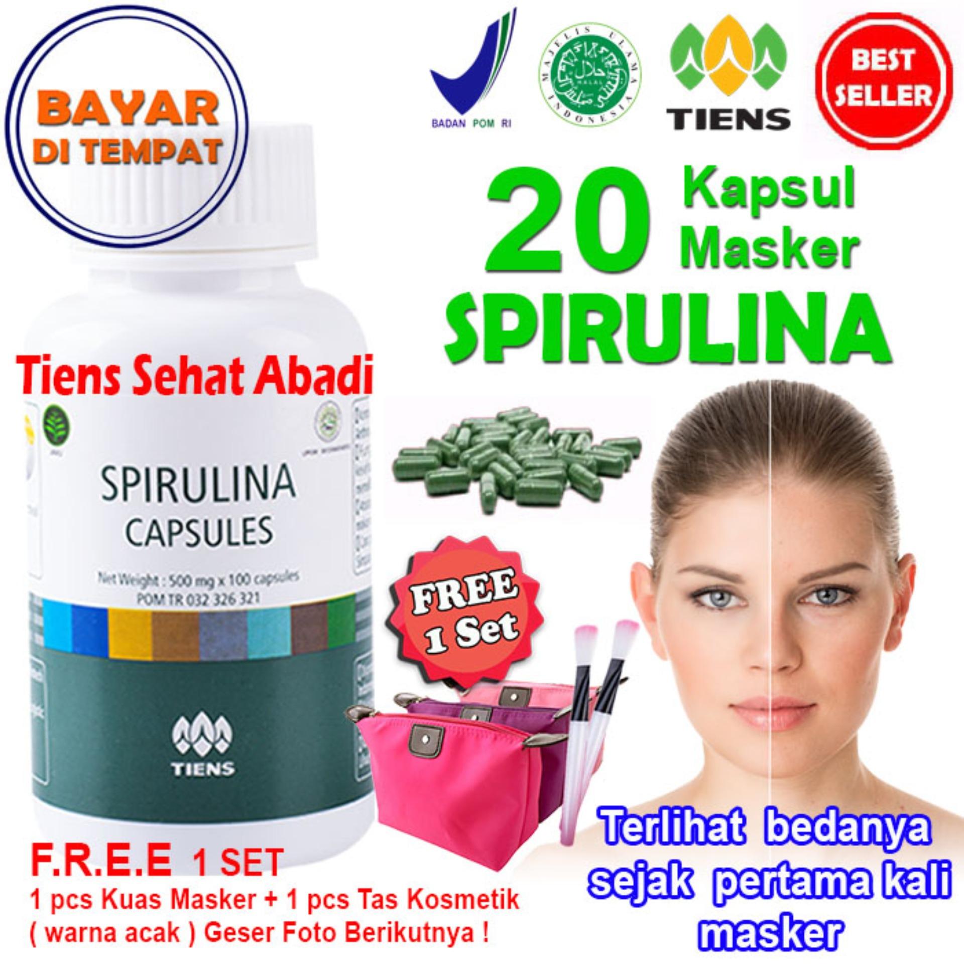 Masker TIENS Spirulina Herbal Pemutih Wajah - isi 20 Kapsul | Masker pemutih wajah | Masker pemutih wajah korea | Pemutih wajah BPOM | Pemutih muka | Cream pemutih wajah BPOM | Krim pemutih wajah BPOM | Krim glowing |