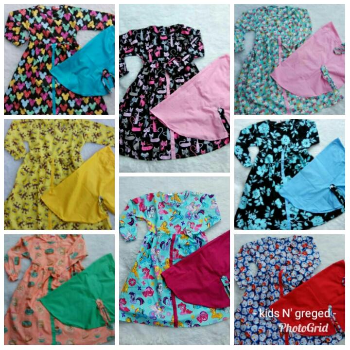 GAMIS ANAK MOTIF KARAKTER SIZE 1-5 TAHUN