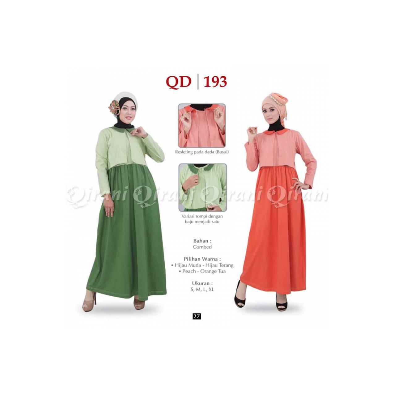 Baju Muslimah Gamis Murah Bahan Kaos QIRANI QD - 193