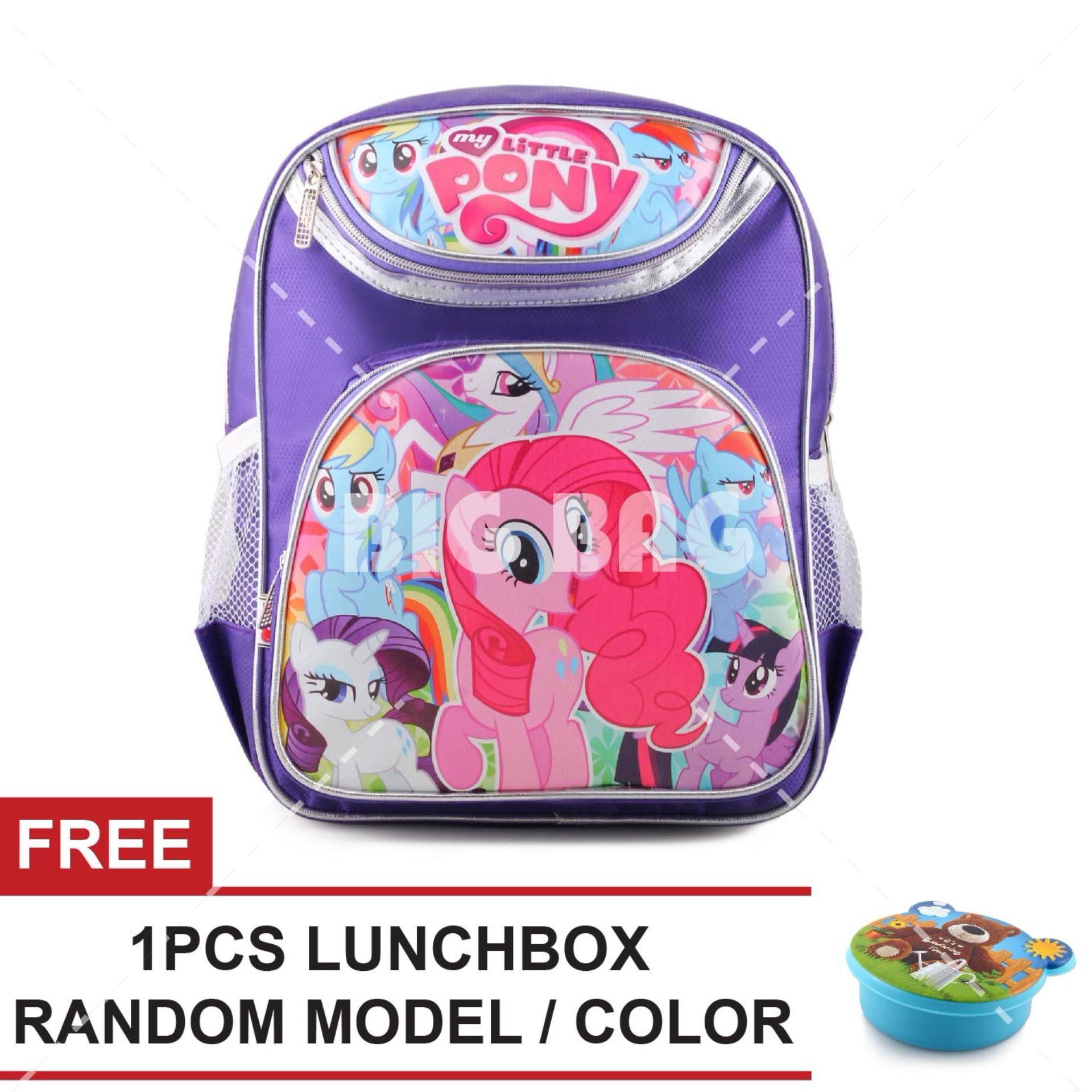 Tas Ransel Anak - My Little Pony - Forever Filly - Spectral Editions - School Bag Tas Sekolah Anak - PURPLE+ FREE Lunchbox Random Color / Model Tas Anak Tas Sekolah Tas Anak Karakter