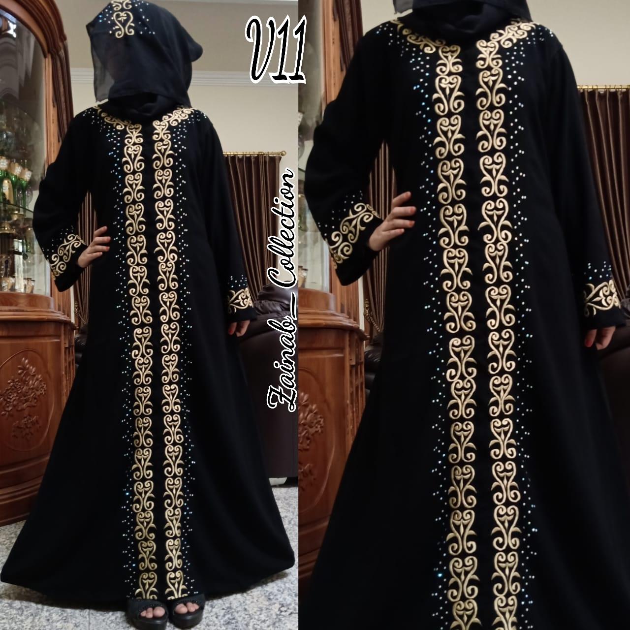 GAMIS ABAYA ARAB HITAM BORDIR MURAH / ABAYA KEONG TENGAH ORI BY ZAINABCOLLECTION V11