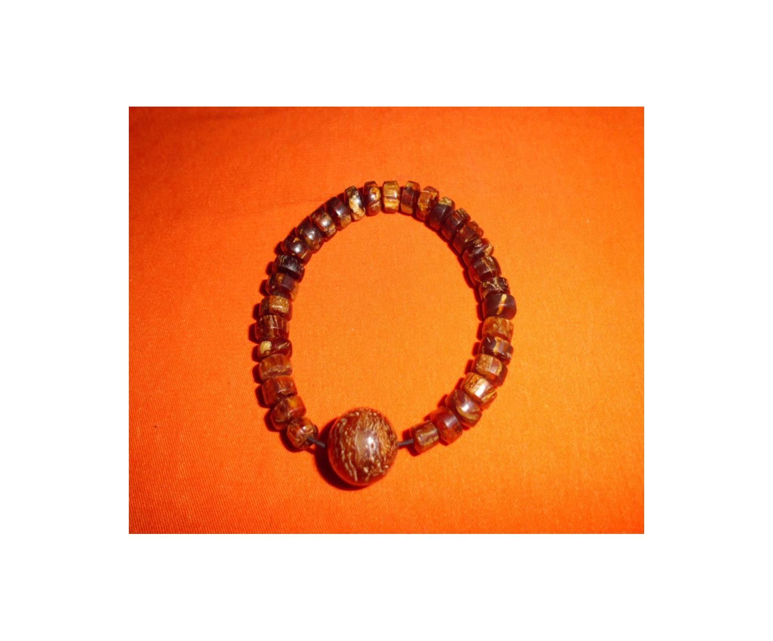 Gelang tasbih AKAR.BAHAR.MERAH KRISTAL tembus cahaya ukuran 33 + 7 mm