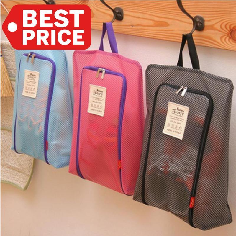 TOKO49 - Tas tempat sepatu & sandal untuk travel multifungsi warna BIRU