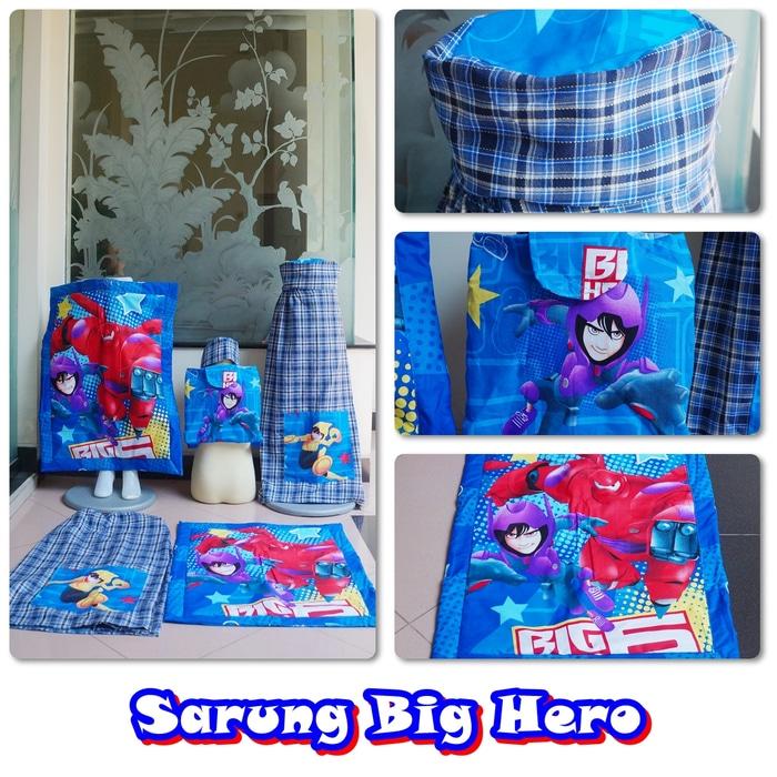 Sarung Big Hero Biru S / sarung / sarung anak / sarun keren / sarun motif / sarung karakter pokemon / sarung karakter spiderman / sarung anak murah / sarung berkualitas / sarung karakter mobil / baju koko