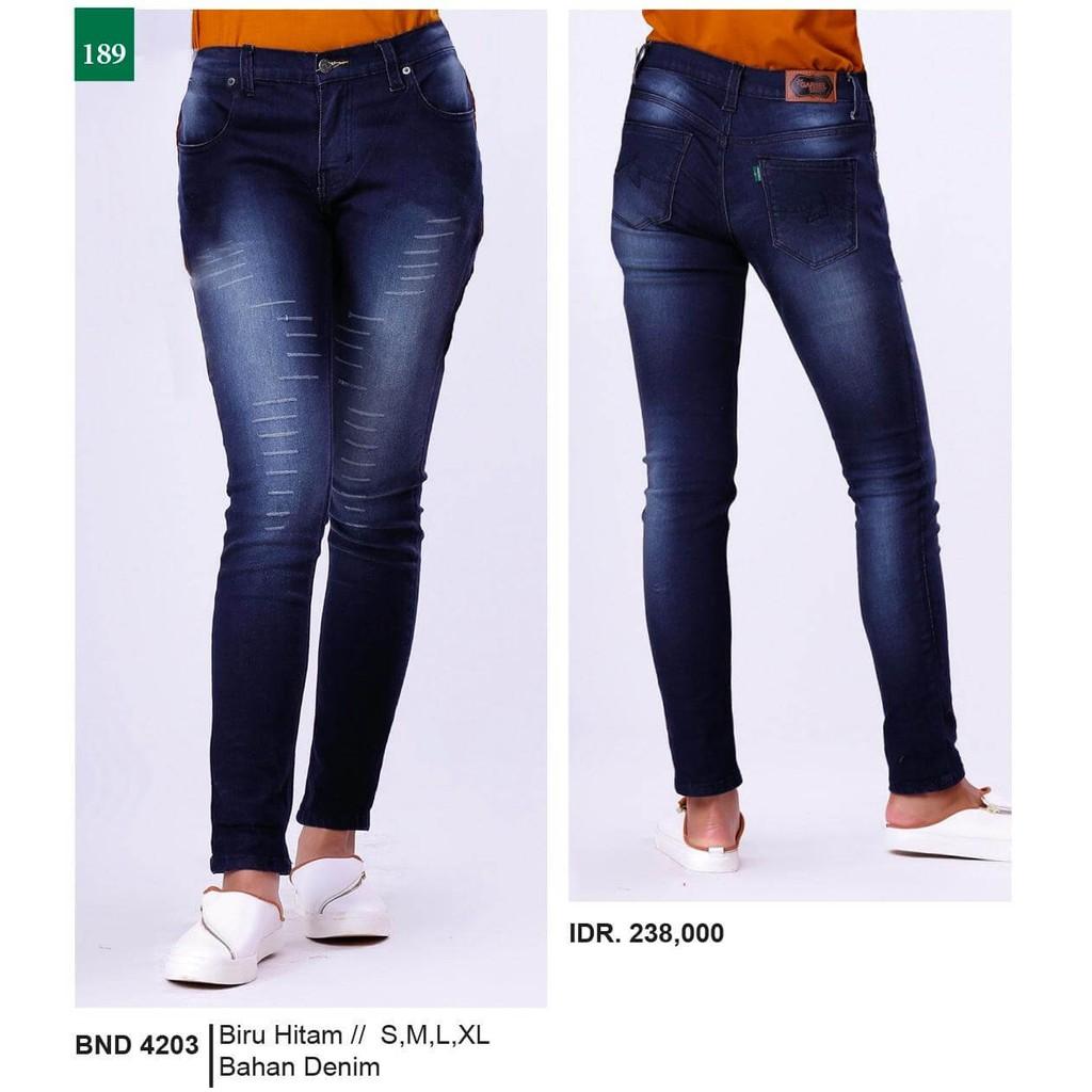 Promo Murah Celana Jeans / Denim Panjang Wanita - BND 4203 Garsel
