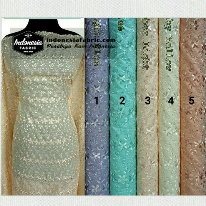 KAIN KATUN BORDIR BAHAN MUKENA GAMIS - FATIMAH - MUQEENA