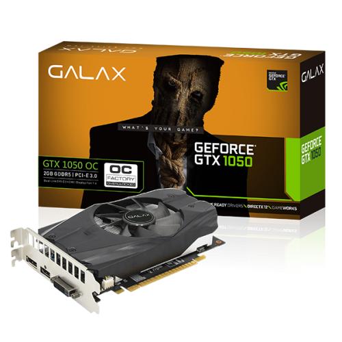 Galax GTX 1050 2GB GDDR5 OC VGA - GTX1050 50NPH8DSN8OC - GALAX GeForce GTX 1050 OC 2G Video Card