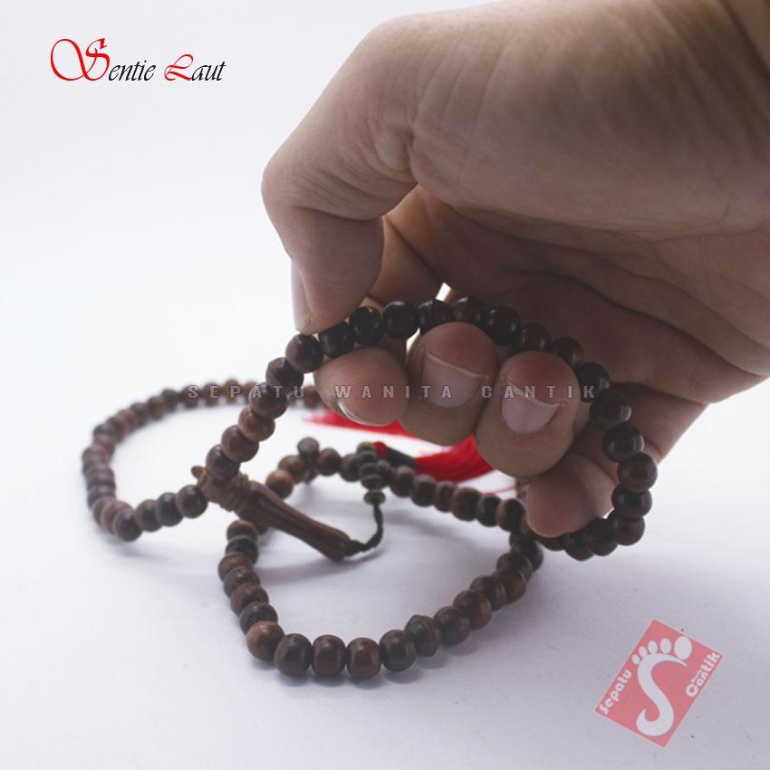 Tasbih Stigi Laut Asli kalimantan Diameter 8mm Bukan Gaharu, Cendana atau Nagasari TSL-8MM