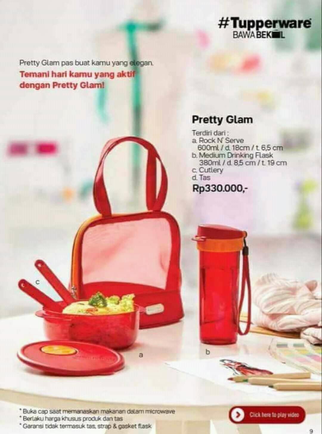 Tupperware Pretty Glam/paket bekal/tempat makan