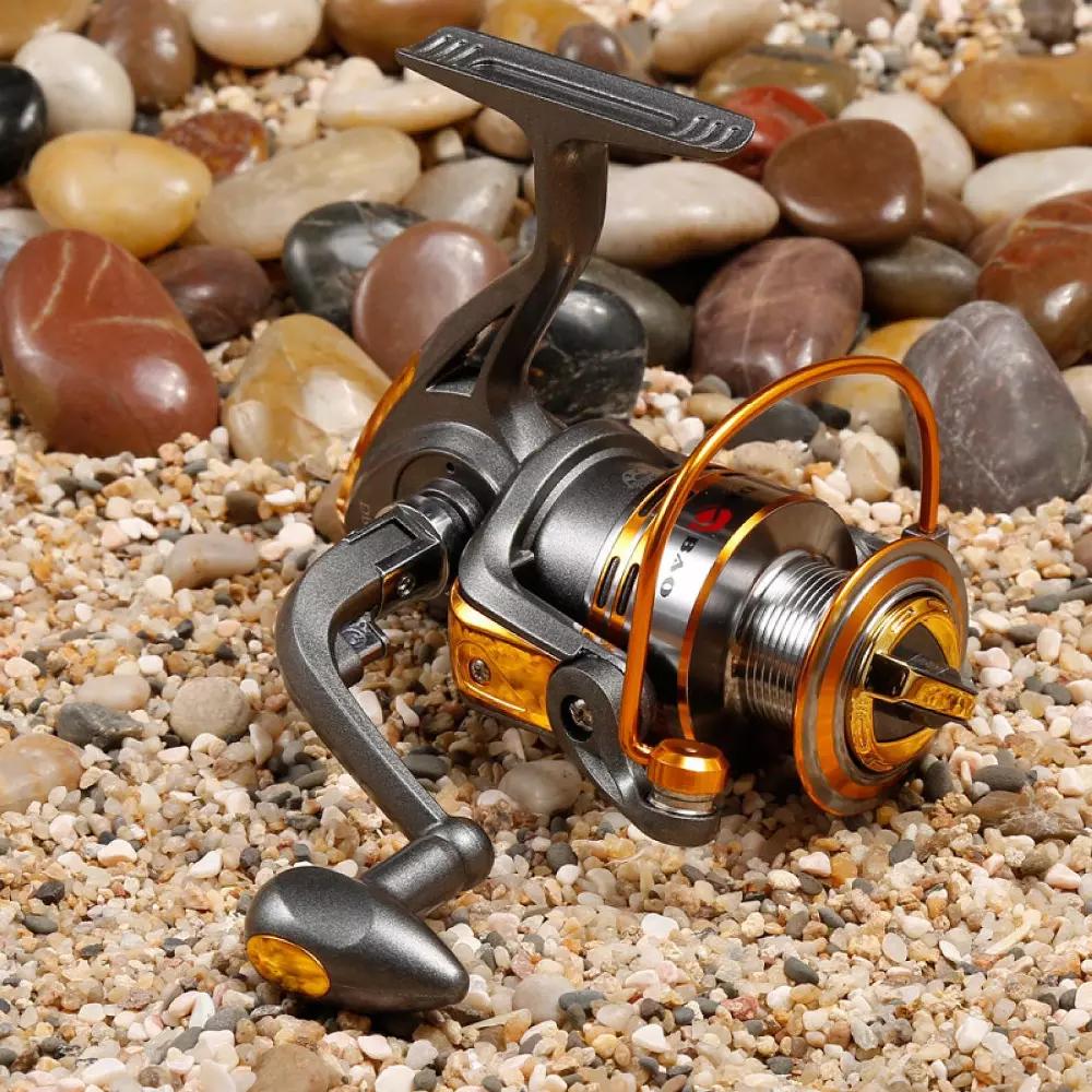 Termurah - Debao Gulungan Pancing DB3000A Metal Fishing Spinning Reel 10 Ball Bearing - Golden