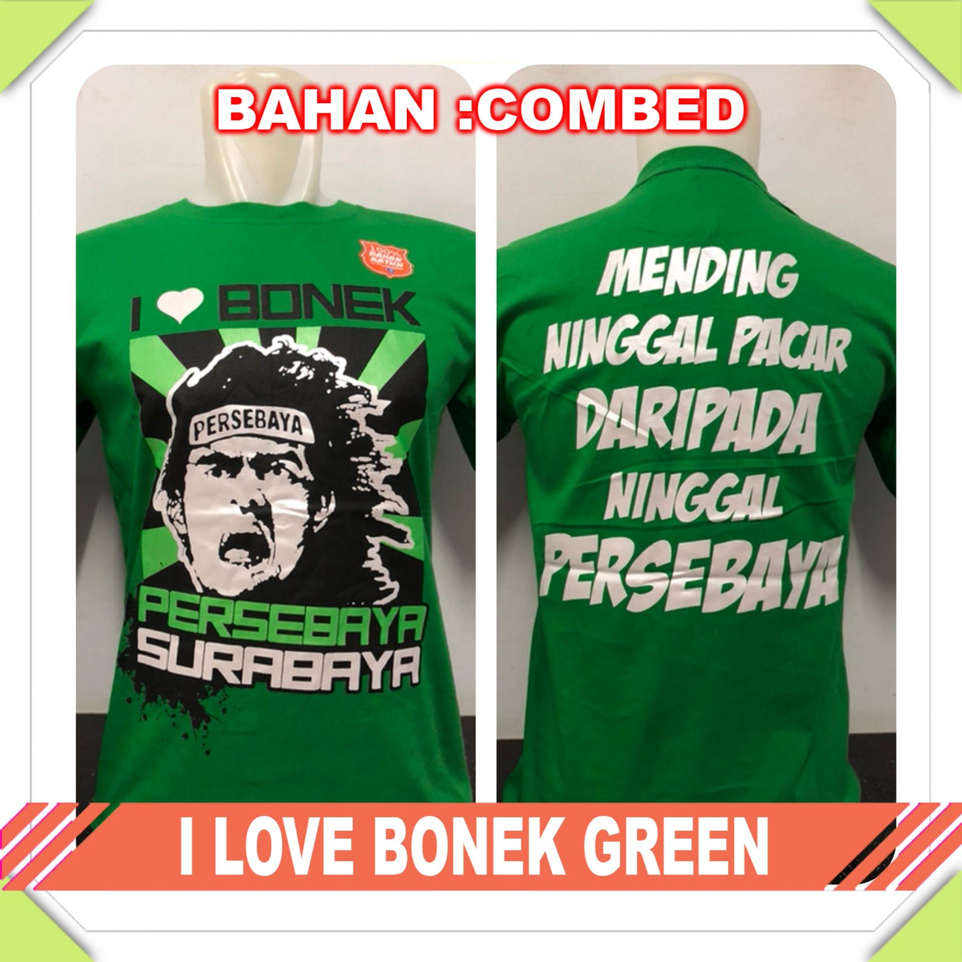Anime ID - Kaos T-Shirt Distro / kaos Pria / Tshirt Pria / Distro Pria / Baju Pria Persebaya I Love Bonek - Hijau