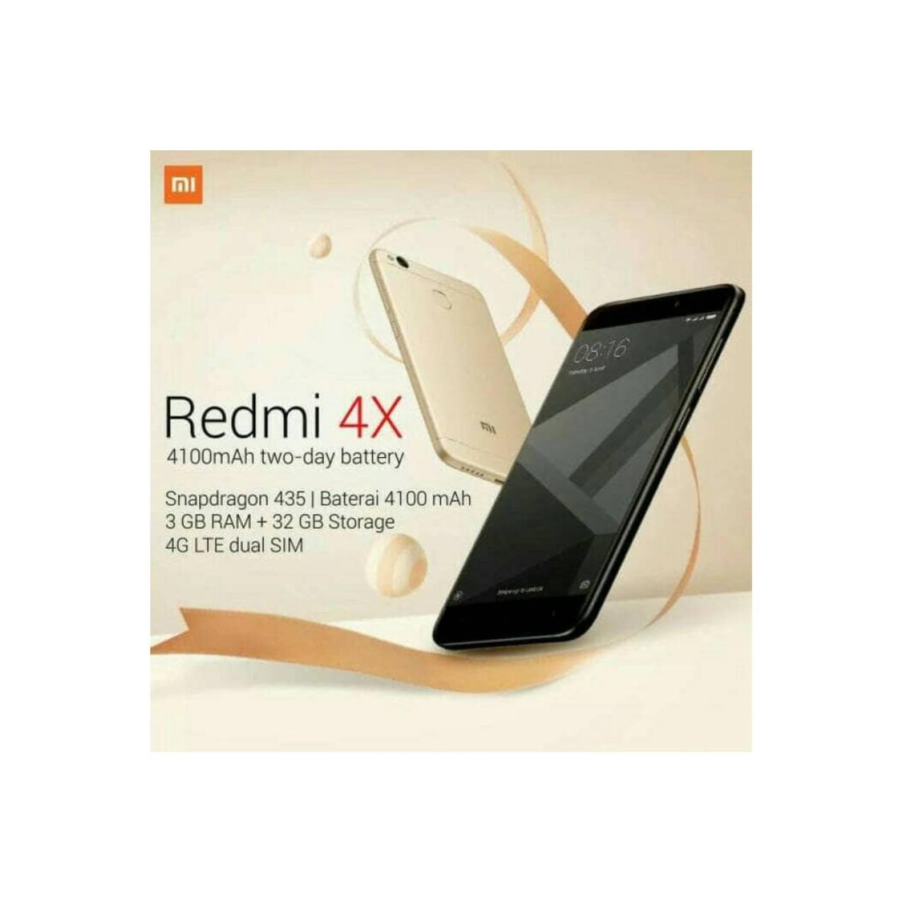 XIAOMI REDMI 4X PRIME RAM 3GB /32GB WARNA HITAM NEW GARANSI RESMI