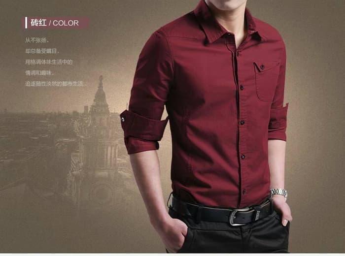 HARGA DISKON!!! kemeja slim fit pria miller OT ukuran XL untuk santai atau kantor - 5DQdvp