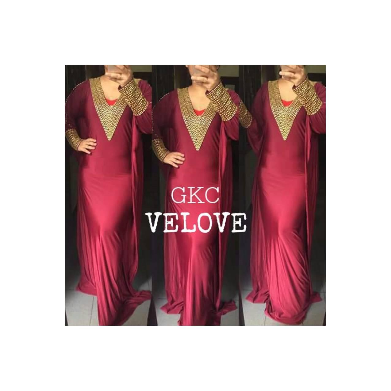 KAFTAN GROSIR BUTTERFLY MAXI DRESS SUPPLIER SPANDEX MANIK-MANIK VELOVE
