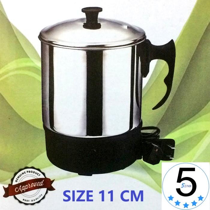 Teko Pemanas Air Stainless Steel Fleco Asli / Mug Listrik / Panci Listrik Stainless Steel - 11 Cm